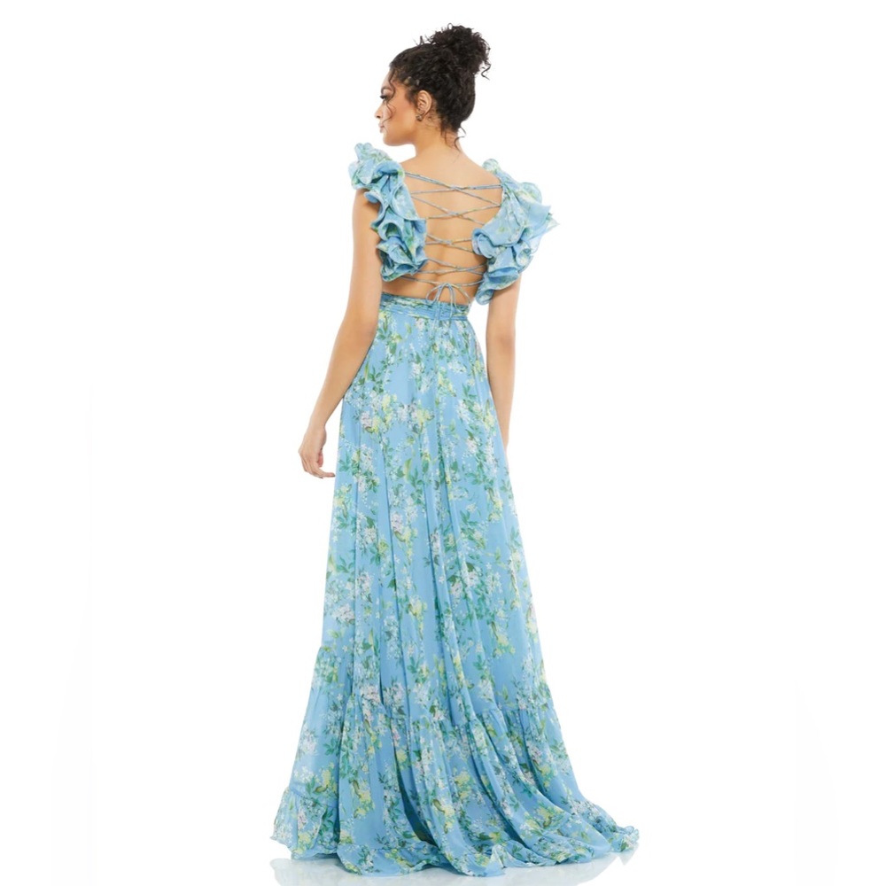 Mac Duugal Ruffled Back-lace dresss!